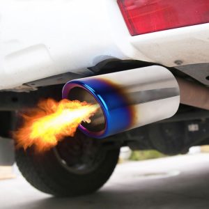 Car Styling Stainless Steel Exhaust Tail Muffler Tip Pipe for VW Volkswagen 1.6T Swept Volume (Blue)