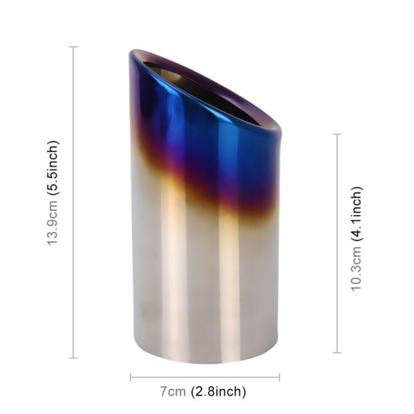 Car Styling Stainless Steel Exhaust Tail Muffler Tip Pipe for VW Volkswagen 1.6T Swept Volume (Blue) - Image 3