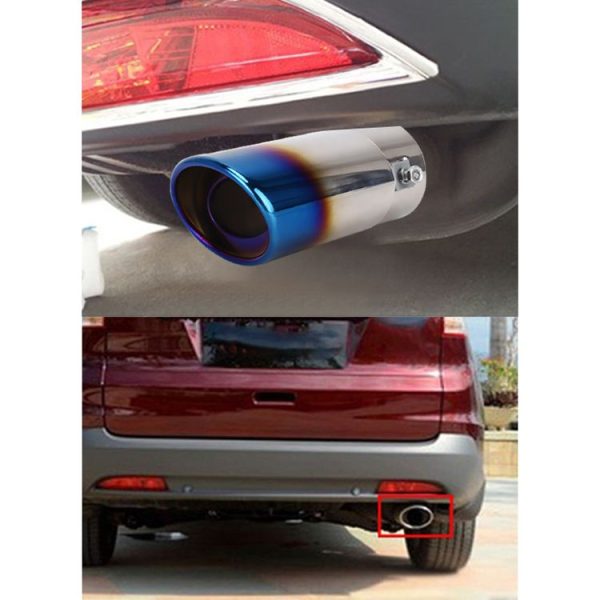 Universal Car Styling Stainless Steel Straight Exhaust Tail Muffler Tip Pipe - Image 9