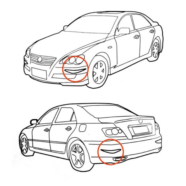 TCM-237 2 PCS Universal Car Body Plastic Anti-collision Sticker Bar Bumper Protector - Image 8