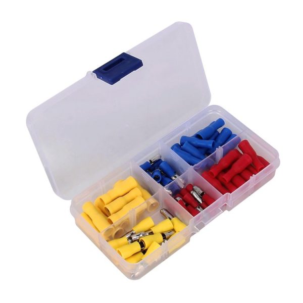 60 in 1 Mixed Cold Press Electrical Insulated Terminals Bullet Solderless Crimp Connectors Kit - Image 6
