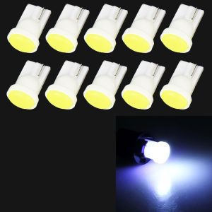 10 PCS T10 / W5W / 194 / 501 / 168 0.4W 20LM 6500K COB Bulbs Car Reading Lamp Clearance Light, DC 12V (White Light)