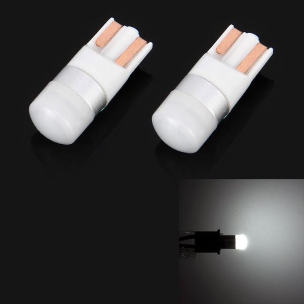 2 PCS T10 / W5W / 194 / 501 / 168 1W 70LM 6000K White LED Bulb Car Reading Lamp Clearance Light, DC 12V