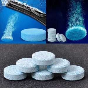 12 PCS Car Solid Wiper Fine Auto Window Cleaning Windshield Glass Cleaner Washer Tablets (1 PCS=4L Water)