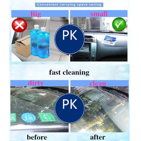 12 PCS Car Solid Wiper Fine Auto Window Cleaning Windshield Glass Cleaner Washer Tablets (1 PCS=4L Water) - Image 7
