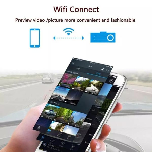 Mini Car Dash Camera WiFi Monitor Full HD Dashcam Video Recorder Camcorder Motion Detection, Support TF Card & Android & IOS - Image 6
