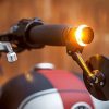 Pair Motorcycle Turn Double Light Grip Bar Plug Strobe Side Marker End LED Handlebar Lamp, Yellow and White Light - Image 12