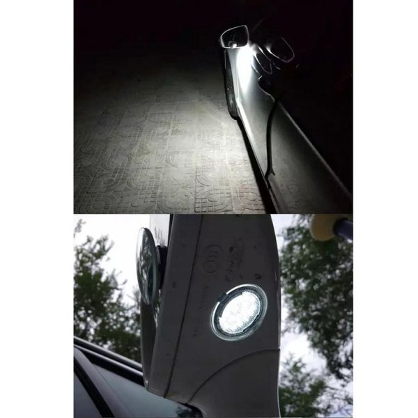 2 PCS DC 12V 2W 6000K 120LM 18-LED Side Rear View Mirror Puddle Lights Lamp for Ford 2013-2017 Explorer / 2015-2017 Taurus / 2015-2017 Edge / 2015-2017 Mondeo - Image 10