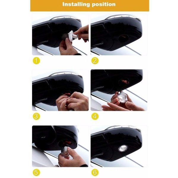 2 PCS DC 12V 2W 6000K 120LM 18-LED Side Rear View Mirror Puddle Lights Lamp for Ford 2013-2017 Explorer / 2015-2017 Taurus / 2015-2017 Edge / 2015-2017 Mondeo - Image 7