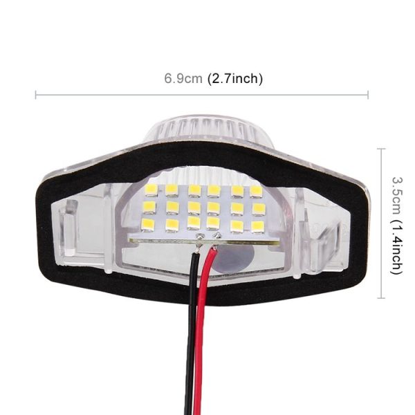 2 PCS DC 12V 2W 120LM 6000K LED License Plate Light 18-SMD 3528 Bulbs Lamps for Honda JAZZ (FIT) 02-17, Odyssay 08-17, Stream 01-05, CR-V 07-17 - Image 4
