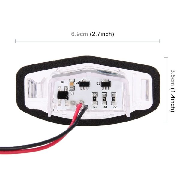 2 PCS DC 12V 2W 120LM 6000K LED License Plate Light 18-SMD Bulbs Lamps for Honda Civic VII4 / 5D 01-05, VIII 06-17, City 4D 03-09, Lengend 99-04 - Image 4