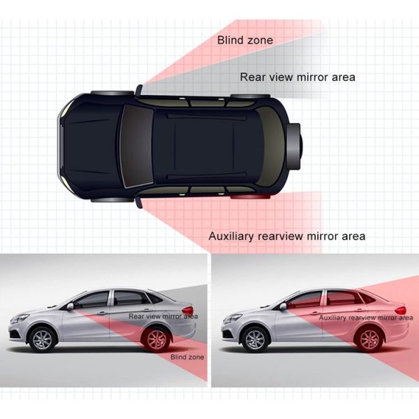 3R-093 360 Degrees Rotatable Blind Spot Side Assistant Mirror for Auto Car - Image 8