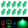 10 PCS 0.4W B8.5 Wedge Instrument Panel COB LED Light Dashboard Gauge Cluster Indicator Lamp Bulb (Green Light)