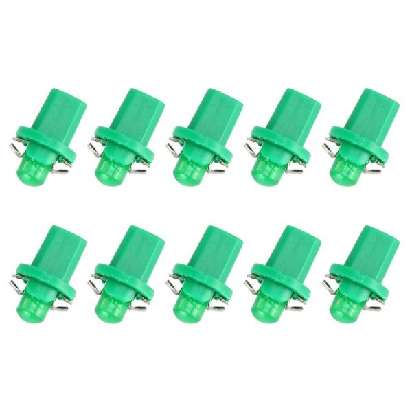 10 PCS 0.4W B8.5 Wedge Instrument Panel COB LED Light Dashboard Gauge Cluster Indicator Lamp Bulb (Green Light) - Image 2