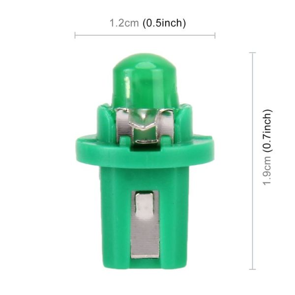 10 PCS 0.4W B8.5 Wedge Instrument Panel COB LED Light Dashboard Gauge Cluster Indicator Lamp Bulb (Green Light) - Image 3