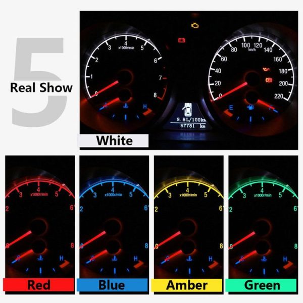10 PCS 0.4W B8.5 Wedge Instrument Panel COB LED Light Dashboard Gauge Cluster Indicator Lamp Bulb (Green Light) - Image 7