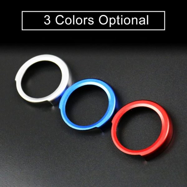Car Engine Start Key Push Button Ring Trim Aluminum Alloy Sticker Decoration for BMW (Silver) - Image 5