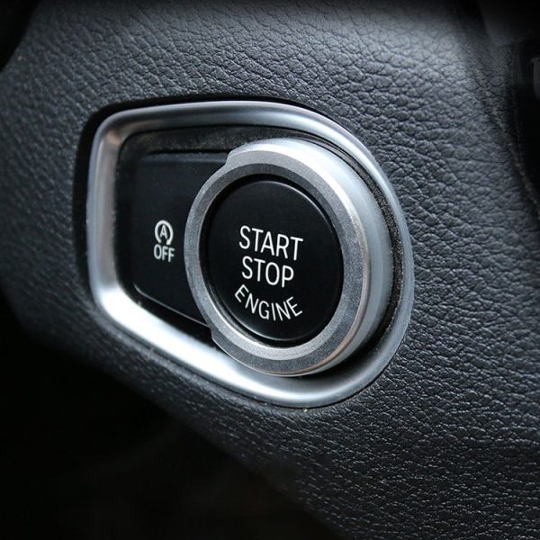 Car Engine Start Key Push Button Ring Trim Aluminum Alloy Sticker Decoration for BMW (Silver) - Image 9