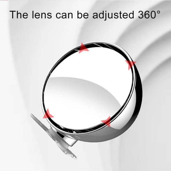 3R-044 Auxiliary Rear View Mirror Car Adjustable Blind Spot Mirror Wide Angle Auxiliary Rear View Side Mirror (Black) - Image 5