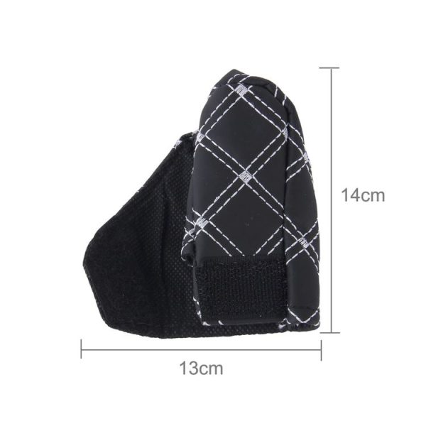 3 PCS Car Hand Brake Cover Shift Knob Gear Stick Cushion Sets Rear View Mirror Sets Cover Car Accessory Interior Decoration Pad (White) - Image 3