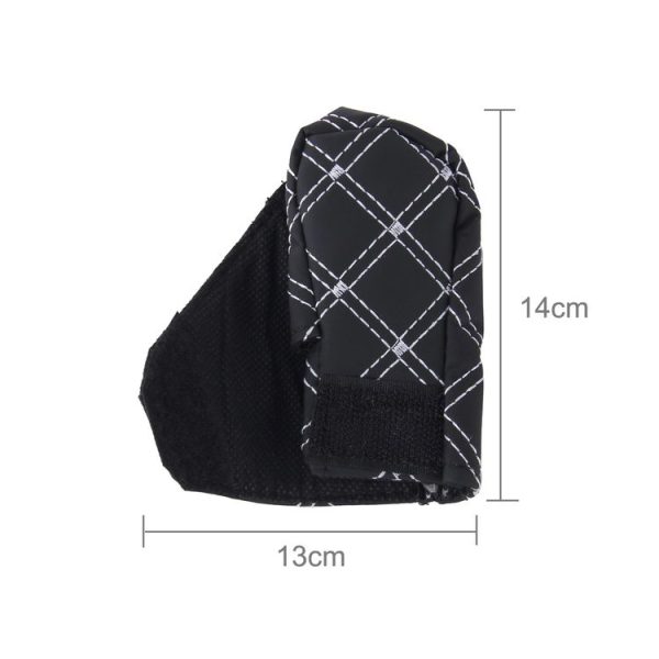 5 PCS Car Hand Brake Cover Shift Knob Gear Stick Cushion Sets Rear View Mirror Sets Cover Car Accessory Interior Decoration Pad (White) - Image 3