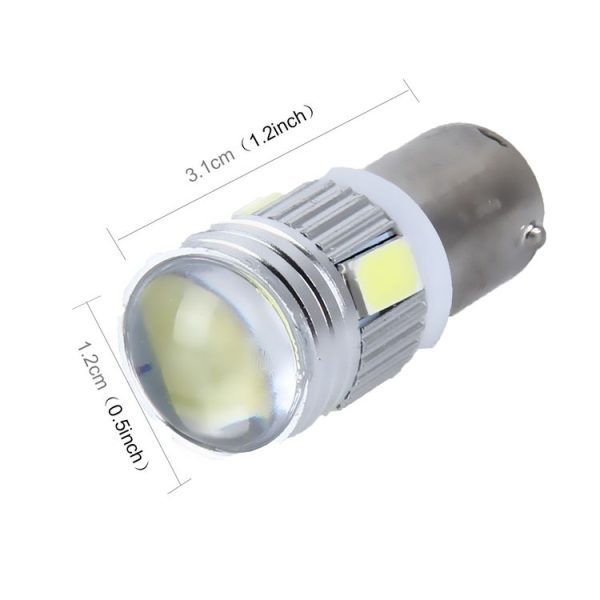 2 PCS BA9S 3W 250 LM 5500K Car Clearance Light Lamp with 6 SMD-5630 LED Lamps, DC 12V (White Light) - Image 2
