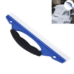 Car ABS Scraper Strip Wash Wiper Plate Wash Water Ice Frost Snow Cleaner Shower Scraper (Blue)