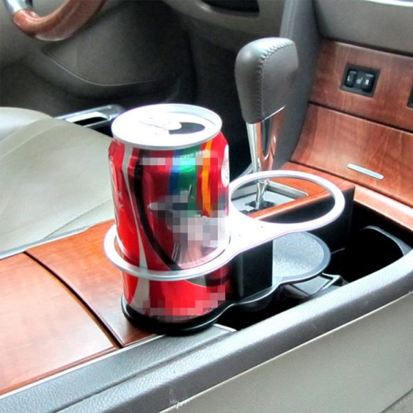 SHUNWEI SD-1021 Auto Car Truck Mount Dual Hole Drink Can Drinking Bottle Cup Holder Stand (Black)