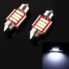 2 PCS 2W 100 LM 6000K 31MM 4 SMD-7020 LEDs Bicuspid Port Decoding Car Dome Lamp LED Reading Light, DC 12V (White Light)