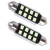 2 PCS DC 12V 2W 39MM 8 SMD-3528 LEDs Bicuspid Port Decoding Car Dome Lamp LED Reading Light (Ice Blue Light) - Image 2