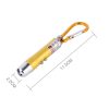 2 PCS Portable Colorful Metal Shell Mini LED Flashlight Torch Light Laser Light Keychain Outdoor for Hiking Climbing Money Detecting (Gold) - Image 2