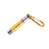 2 PCS Portable Colorful Metal Shell Mini LED Flashlight Torch Light Laser Light Keychain Outdoor for Hiking Climbing Money Detecting (Gold) - Image 3