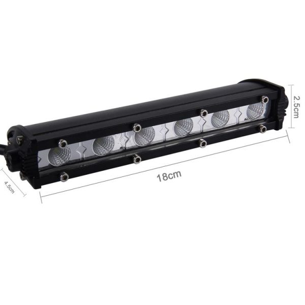 DC 10-30V 18W 2300LM 6500K Waterproof Vehicle Car Boat Marine External Work Lights Emergency Lights 60 Degrees Adjustable Flood Light LED Car Bulbs with 6 Intense CREE LED Lights (White Light) - Image 2