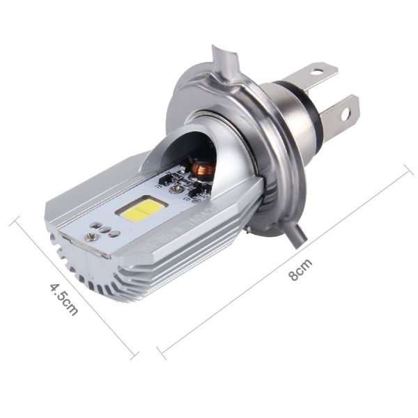 H4 12W 800lm 6000K COB LEDs Motorcycle Headlight Lamp, DC 6-80V (White Light) - Image 4