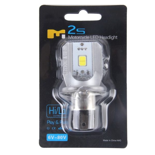 H4 12W 800lm 6000K COB LEDs Motorcycle Headlight Lamp, DC 6-80V (White Light) - Image 5