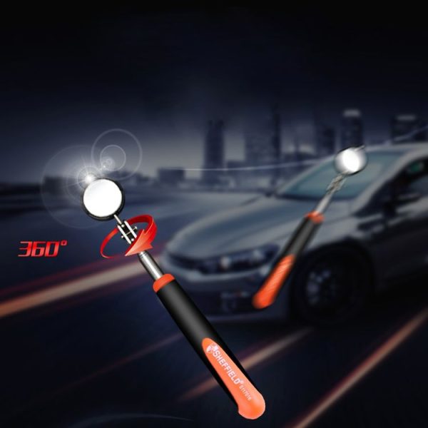 Retractable Vehicle Car Chassis Telescoping Inspection Mirror with 1 PCS 3mm LED Light, Mirror Diameter: 32mm, Max Expanding Length: 905mm - Image 5