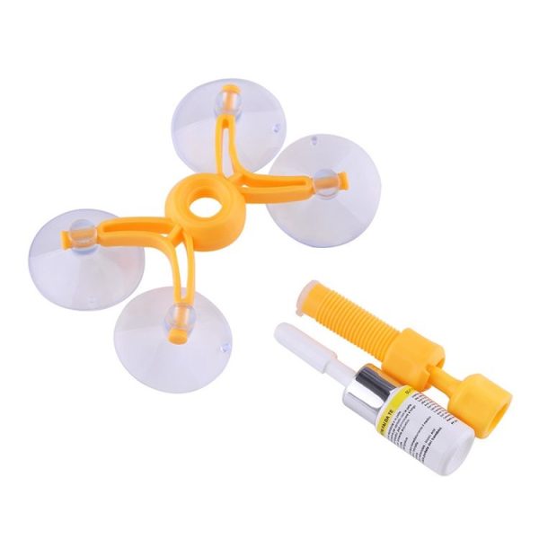 Professional Windscreen Repair Tool Paintless Dent Removal Car Window Windshield Repair Kit Chip Crack Auto Glass (Yellow) - Image 2