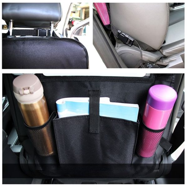 Car Auto Seat Back Bag Multi-Pocket Travel Storage Hanging Pocket Storage Bag for iPad and Other Goods - Image 8