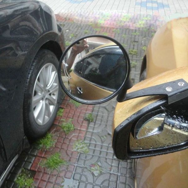 Vehicle Front Blind Area Wide-angle Adjustable Left Side Observation Mirror (Black) - Image 6