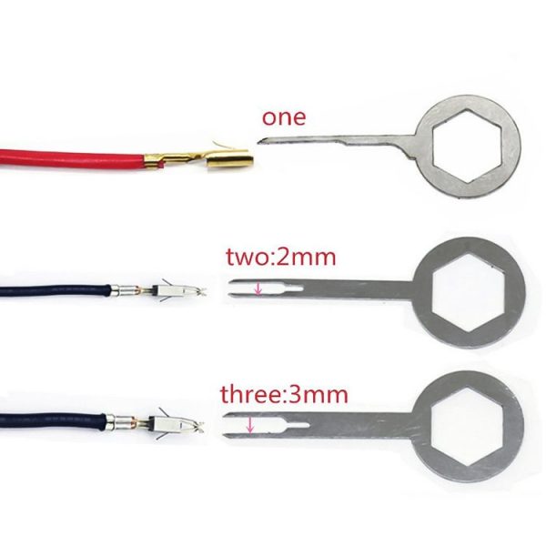 3 PCS Auto Car Rubberized Plug Circuit Board Wire Harness Terminal Extraction Pick Connector Crimp Pin Back Needle Remove Tool (Black) - Image 4