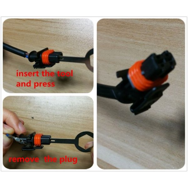 3 PCS Auto Car Rubberized Plug Circuit Board Wire Harness Terminal Extraction Pick Connector Crimp Pin Back Needle Remove Tool (Black) - Image 6