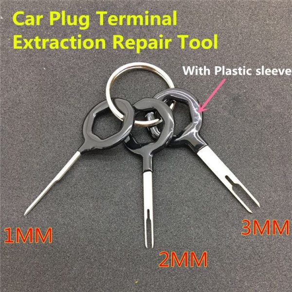 3 PCS Auto Car Rubberized Plug Circuit Board Wire Harness Terminal Extraction Pick Connector Crimp Pin Back Needle Remove Tool (Black) - Image 7