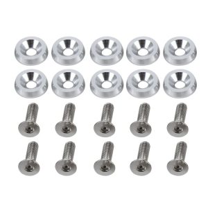 10 PCS Car Modified Screw Gaskets Bodywork Stainless Steel Gasket Bolts, Diameter: 19mm (Silver)