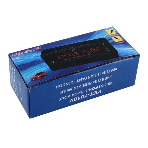 Digital Car Thermometer Voltage Meter Luminous Clock Tester Detector Multi-function Car Digital Clock with Thermometer and Automotive Voltmeter - Image 6