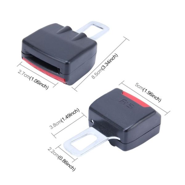2 PCS RS-01 Universal Car Seat Belt Extension Buckle (Black) - Image 3