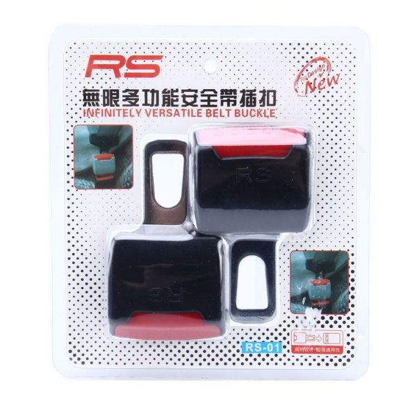 2 PCS RS-01 Universal Car Seat Belt Extension Buckle (Black) - Image 4