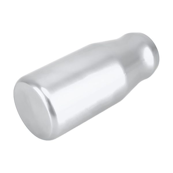 Universal Car Modified Gear Shift Knob Solid Color Smooth Auto Transmission Shift Lever Knob with Three Rubber Covers (Silver) - Image 3