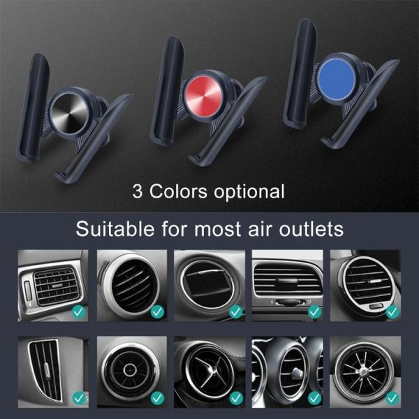 Universal Car Air Vent Mount Phone Holder Stand, Clip Width: 6-8.5cm, For iPhone, Galaxy, Sony, Lenovo, HTC, Huawei and other Smartphones (Black) - Image 14