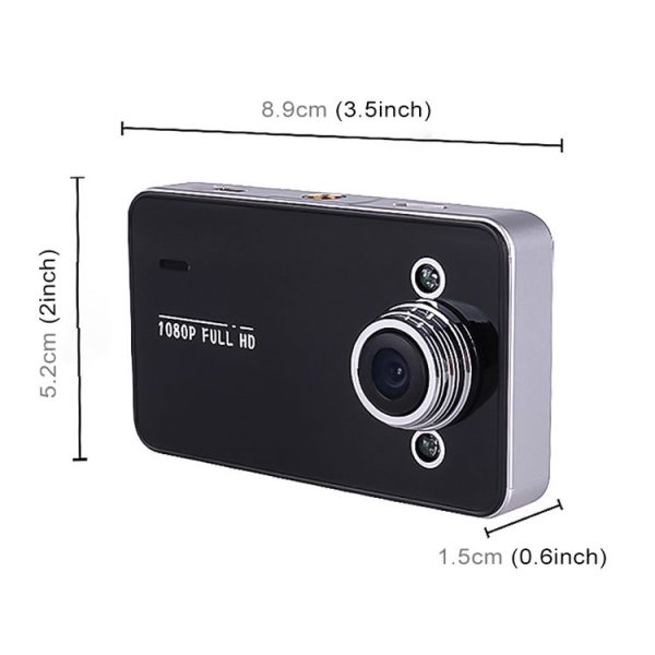 K6000 2.3 inch 90 Degrees Wide Angle Full HD 720P Video Car DVR, Support TF Card (32GB Max) / Motion Detection, with 2 Night Vision Fill Lights - Image 5