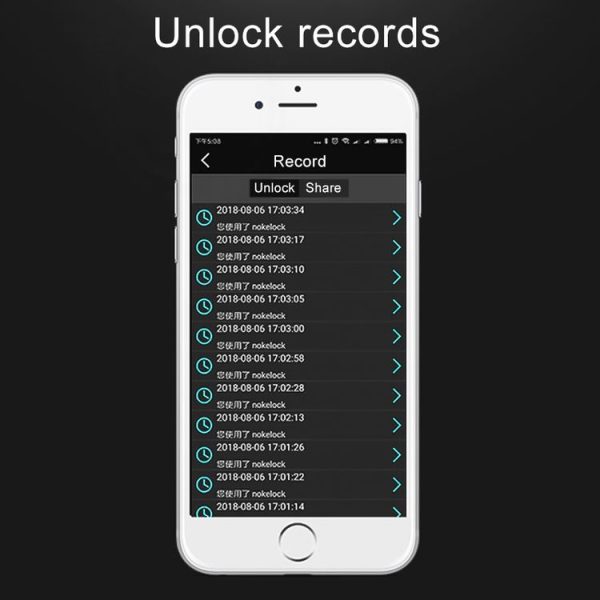 Waterproof Intelligent Bluetooth Fingerprint Padlock Remote Unlocking for iOS / Android (Silver) - Image 10